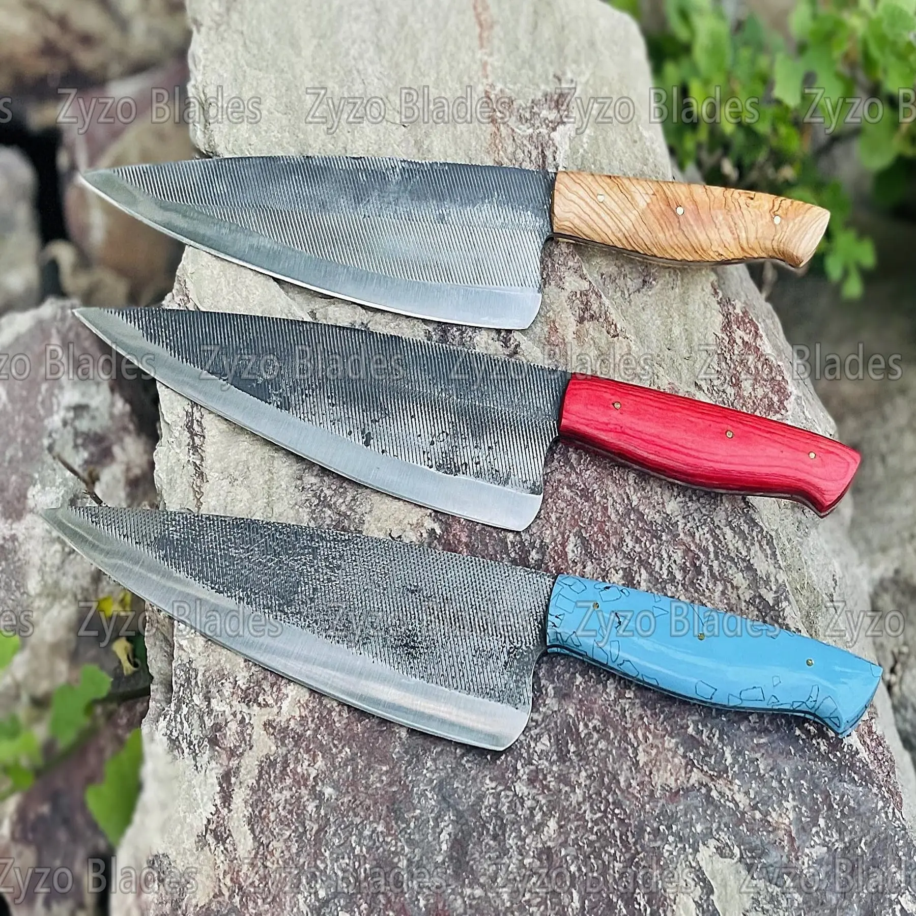 Custom Handmade 1095 High Carbon Steel Chef Knives - Sharp, Durable Blade, Custom Handle Options, Professional Kitchen Tool for Home Cooks (Ideal for Dicing, Chopping)