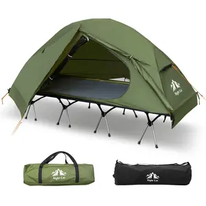 Night Cat Camping Cot Tent, 87"x28"x35", Off-Ground Waterproof Shelter with Mosquito Net for Dry & Comfortable Sleep, Ideal for Camping, Overlanding, Fishing, Hunting, Backpacking, Jungle, Riverbank, Survival & Mud/Wet/Rocky Terrain Easy Setup Tents Porta