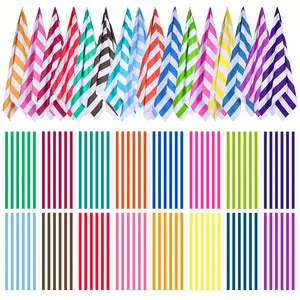 Oversized Microfiber Beach Towel Extra Large 58x28 71x31 inches Quick Dry Pool Towels Set | for Women Men Adult Bath Travel (Assorted Colors, Stripes)