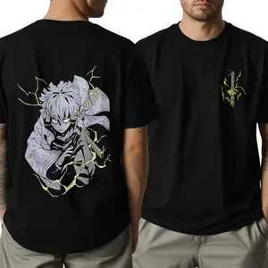 Zenitsu Agatsuma Demon Slayer Shirt – Acid Wash Anime Graphic Tee, Unisex Manga Streetwear, Anime Gift