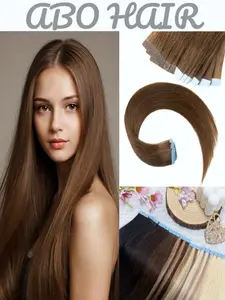 Mini Tape in Human Hair Extensions, Natural Look, Easy Application, Perfect for Quick Styling, Enhance Your Hairstyle Effortlessly