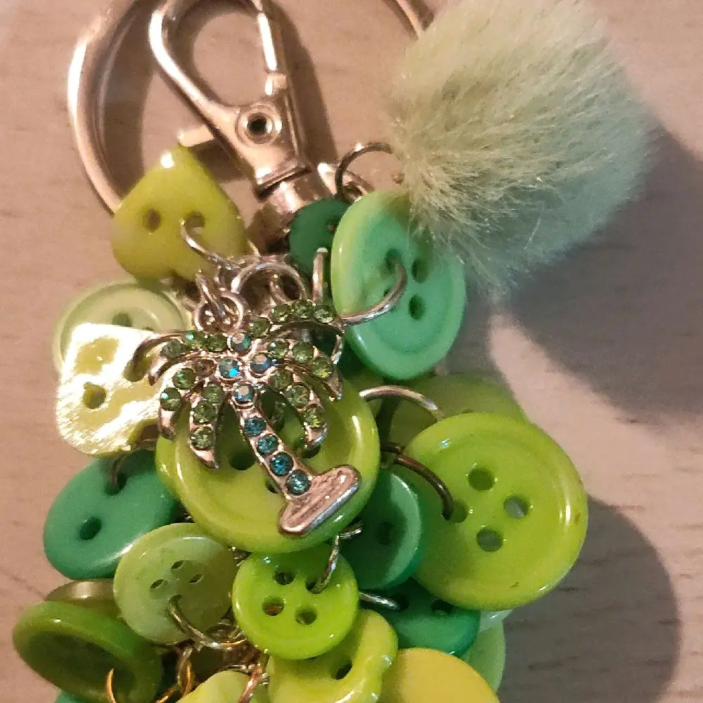 Chunky Button Keychain