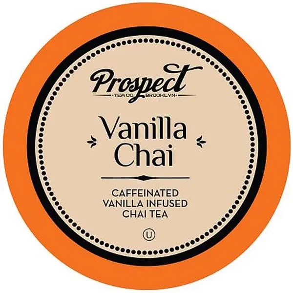 Prospect Tea Co. Caffeinated Vanilla Chai Tea Pods for Keurig 40-Count