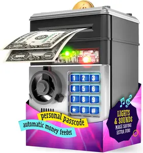 Electronic Money Saving Box with Code Lock Safe Coin Bank with Password for Birthday Gifts
