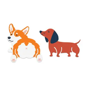 SHORT TALE Dog Bookmarks, Set of 2 Page Markers, Corgi and Dachshund, Playful Dog Clips for Books, Planners, Journals and Reading, Great for Dog and Book Lovers