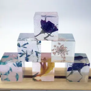 25mm Plant Specimen Block Shiny Handmade Gift, Unique Premium Accessory Ornament Hanging Piece, Small Batch Crafted Decor