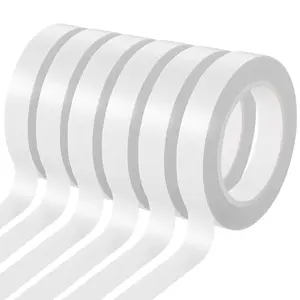 6 Rolls Double Sided Tape for Crafts, Strong Double-Sided Tape, Artist Tape, Double-Sided Adhesive Tape for Arts, Card Making, Scrapbooking Supplies, Gift Wrapping and Decorations