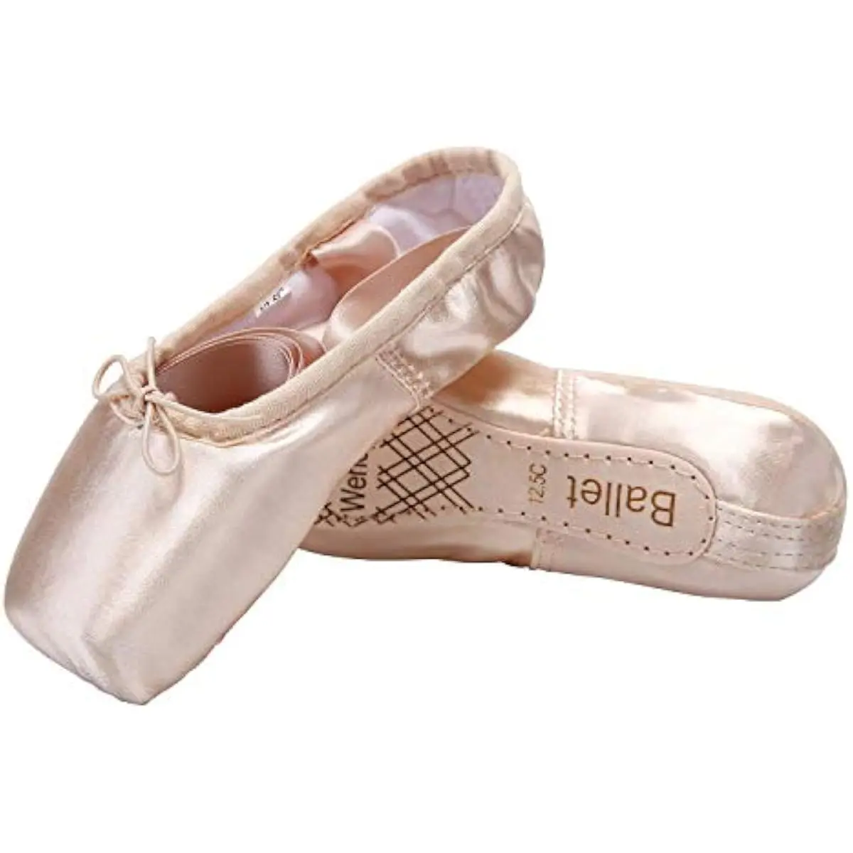 Girls Womens Dance Shoe Ballet Pointe Slippers Ballet Flats Shoes with Ribbons Toe Pads Black Pink Red (11-2, numeric_11)