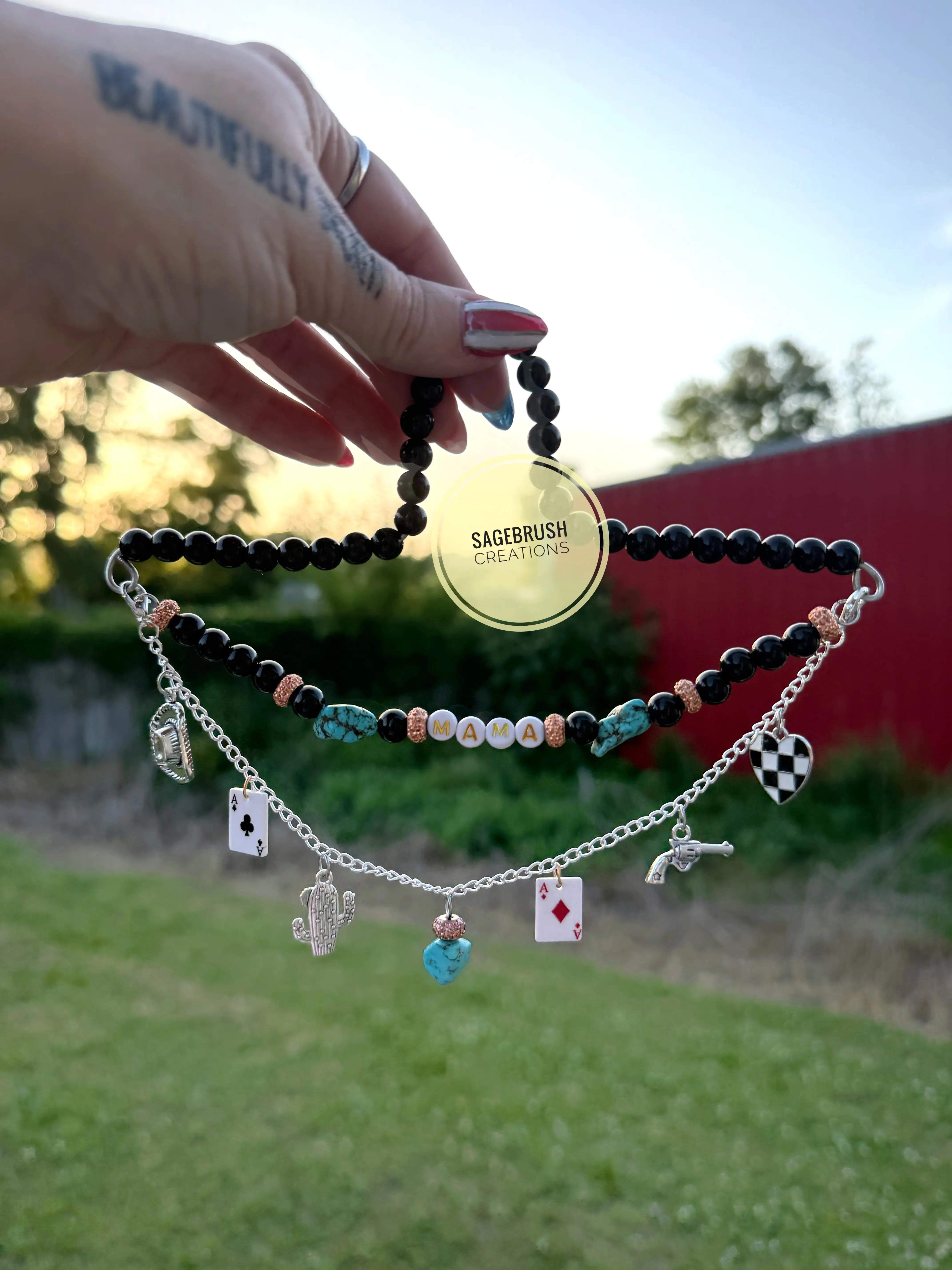 Mama review mirrow car charm