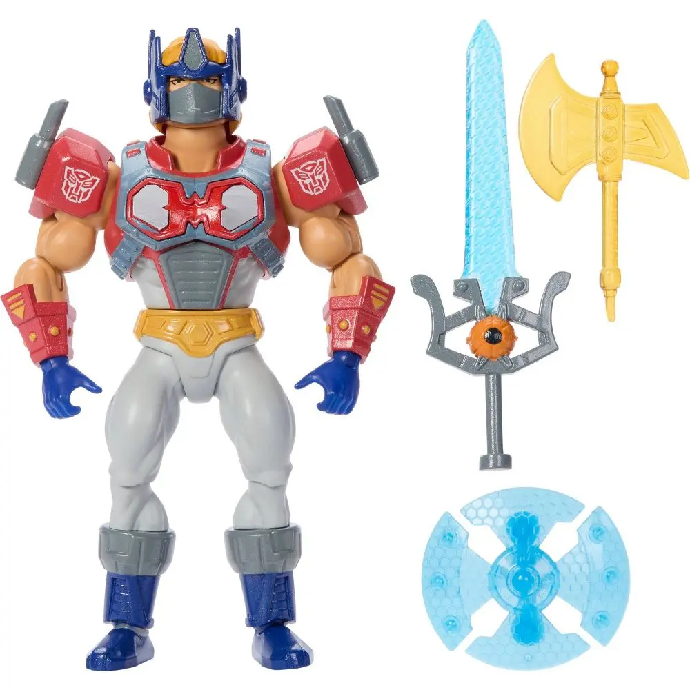Masters of the Universe Origins x Transformers Optimus Prime Armor He-Man Action Figure MOTU Toy