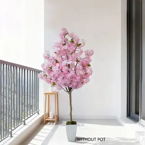 1Pcs 4.92ft Cherry Blossom Tree, Faux Flower Plant, Indoor/outdoor Decor, Living Room, Bedroom, Balcony, Garden, Photography Prop, Home Decoration