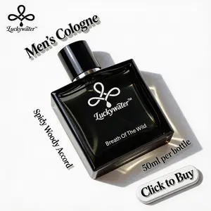 Fresh Aromatic Cologne gift Men – Breath of the Wild by Luckywater | 1.7 fl oz | Notes of Pepper| alcohol-based perfume combo | klub man| premium gift| club gent | Vanilla Body elegant Mist | woody amber modern fragrance eau deparfum | long-lasting daily