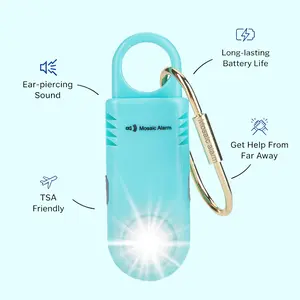 Mosaic Alarm - Personal Safety Alarm for Women – USB-C Rechargeable with Ultra-Long Battery Life, Anti-Slip Design, Built-in 135dB Loud Siren & Strobe Warning Light, Keychain Included,Various color options , Ideal Gift for Women, College Students & Kid