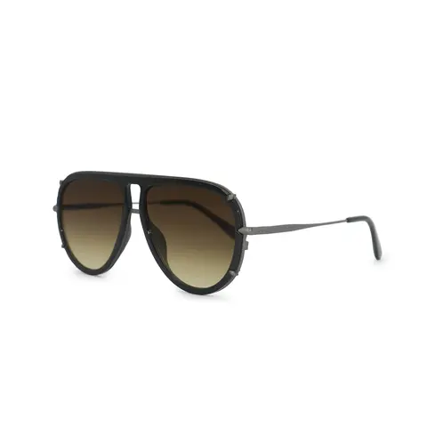 Topfoxx Ivy Luxe Olive Tangle-Free Aviator Sunglasses | Stunning Round Eyeglasses with Hand Assembled Design, Certified Shatter-Resistant Lenses & UV400 Protection - Stylish Sun Protective Eyewear for Women - Outdoor Fashion Accessory