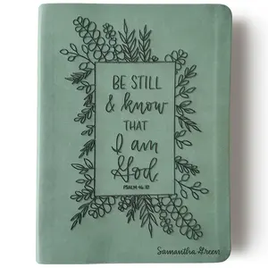 PERSONALIZED NLT Journaling Bible - Green - Be Still and Know that I am God - Add Your Name - CUSTOM