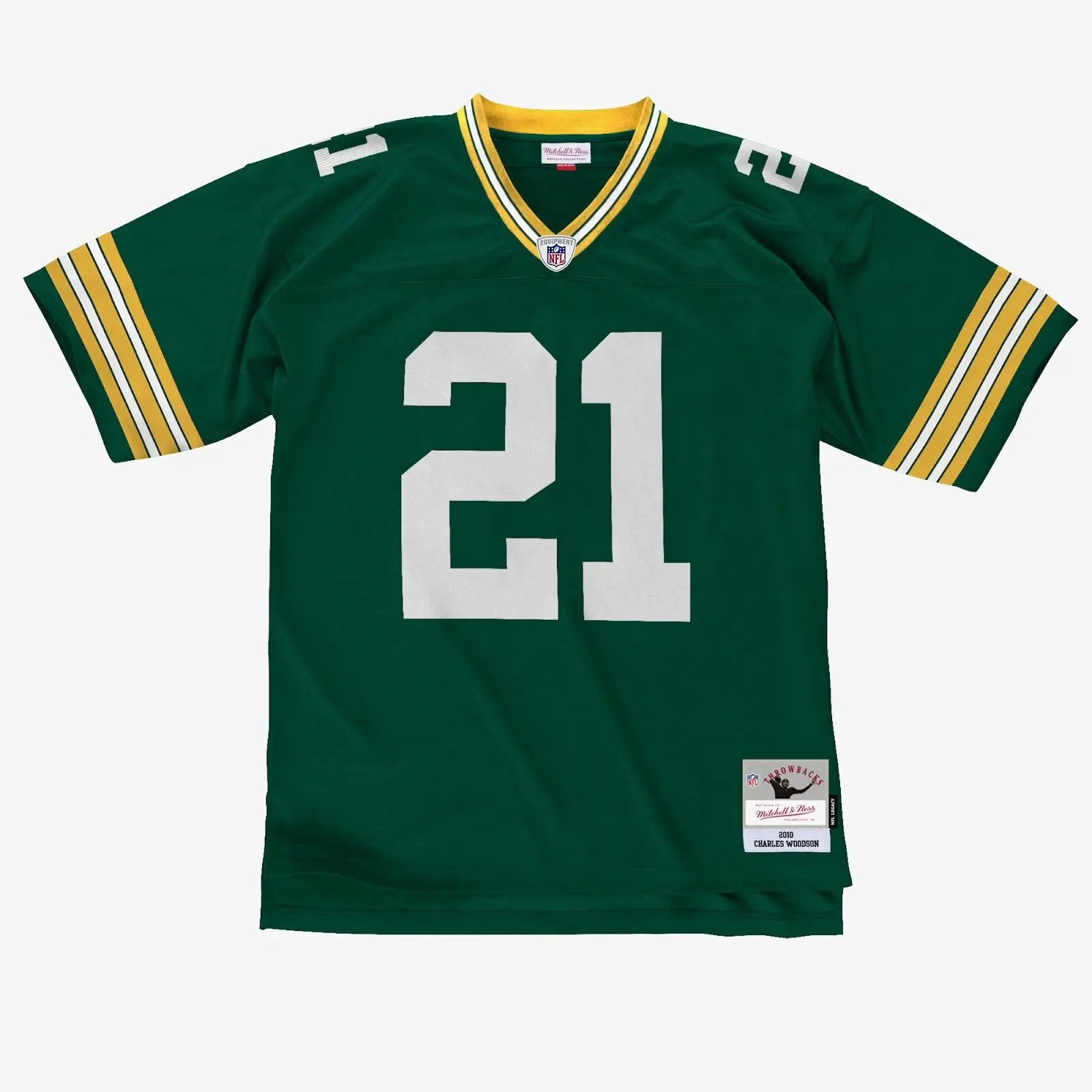Men's Charles Woodson Green Bay Packers 2010 Legacy Jersey NFL Throwback Mitchell & Ness