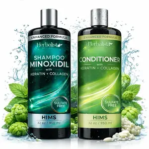 (Combo) 950ML Minoxidil + Biotin + Collagen MEN Shampoo + Conditioner set 32oz For HIM - Sulfate-Free Thickening Hair Cleanser for Fuller-Looking, Stronger Hair, Unisex Daily Scalp Care.