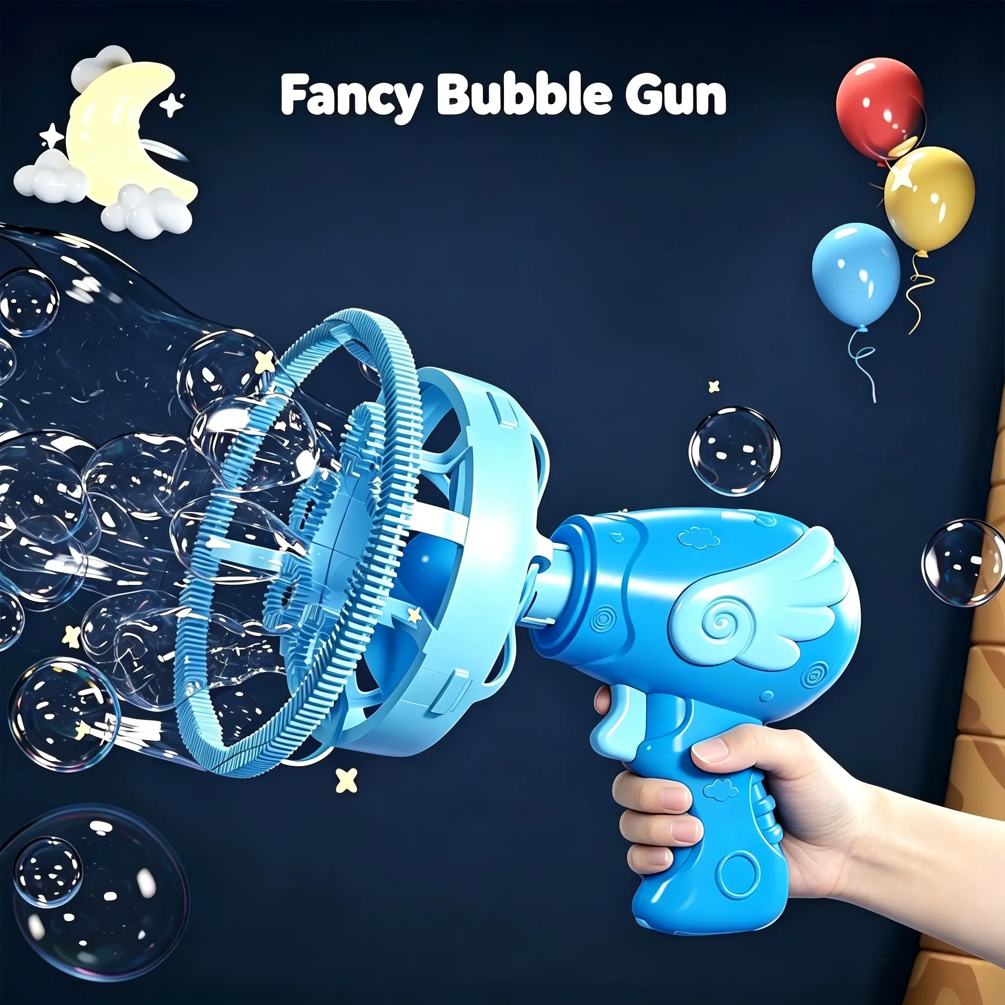 Automatic Angel Electric Bubble Maker - Layered Bubble Design, Ages 3-12 (10-12 Years Focus), Fun & Engaging Play Kids' Outdoor Toy, Valentine Gift Idea, Festive & Party Supply