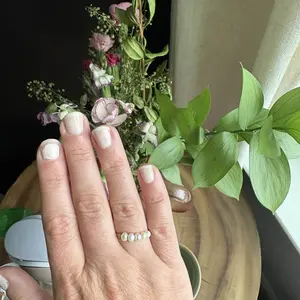 Dainty Minimalist Natural Baroque Pearl Ring, Fairycore Cute Jewelry for Women, Trendy Dainty Accessory, Cute Rings, Fashion Rings, Pearl Embellished