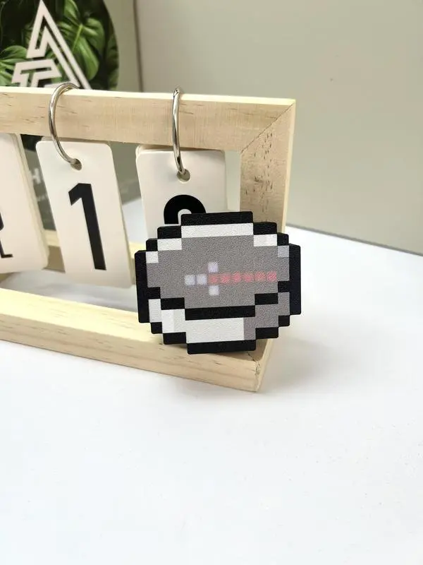 Trendy Pixel Compass Toy Keychain Gift Perfect for Game Lovers Boys Girls and Friends Birthdays Unique Pixelated Design
