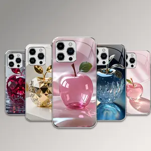 Crystal Fruit is suitable for[All iPhone/Galaxy]high-end electroplated glass case, making your phone unique ,as a gift, friends, good things, light luxury, minimalism, recommended, popular---975