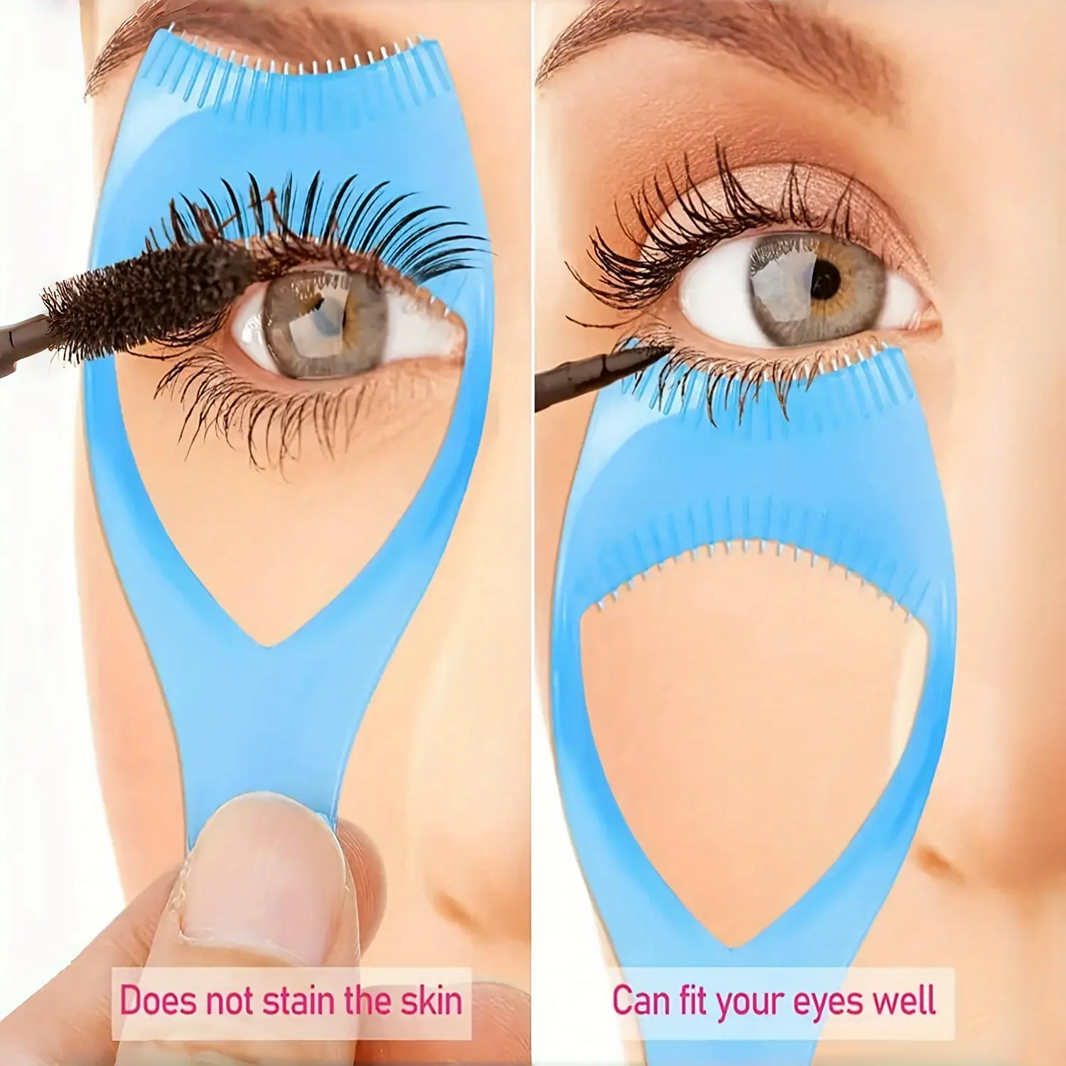 3-In-1 Crystal Eyelash & Eye Shadow Makeup Tool, Multi-Functional Eyeliner Aid, Perfect Lashes, Fragrance-Free Plastic Brush, Cosmetic Makeup Tool, Beauty Lash Curler, Curling Lashes