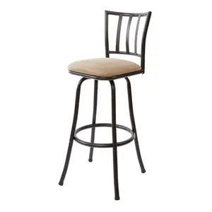 Holli Furniture Counter Stool Bar Transitional Metal 24" to 29" Dark Bronze
