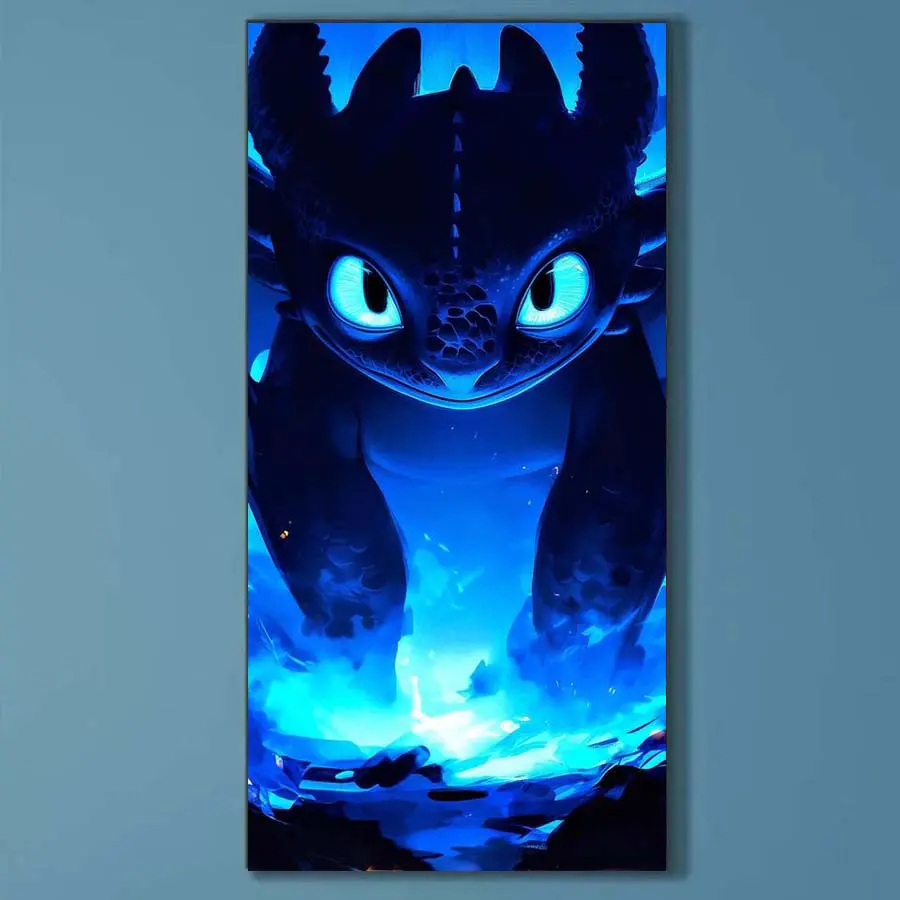 5D DIY Full Drill Round Diamond Painting - Diamond Art Kit Night Shining Blue Light Mosaic, Canvas - DIY Decorative Painting, Home Wall Decor, Suitable for Halloween and Christmas, Birthday and Anniversary Gifts