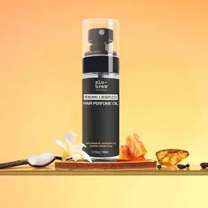 SLO-BREW Hair Perfume Spray - Ultimate scented haircare comfort meets aroma luxury. Vanilla and rose scent for radiant and weightless shine.