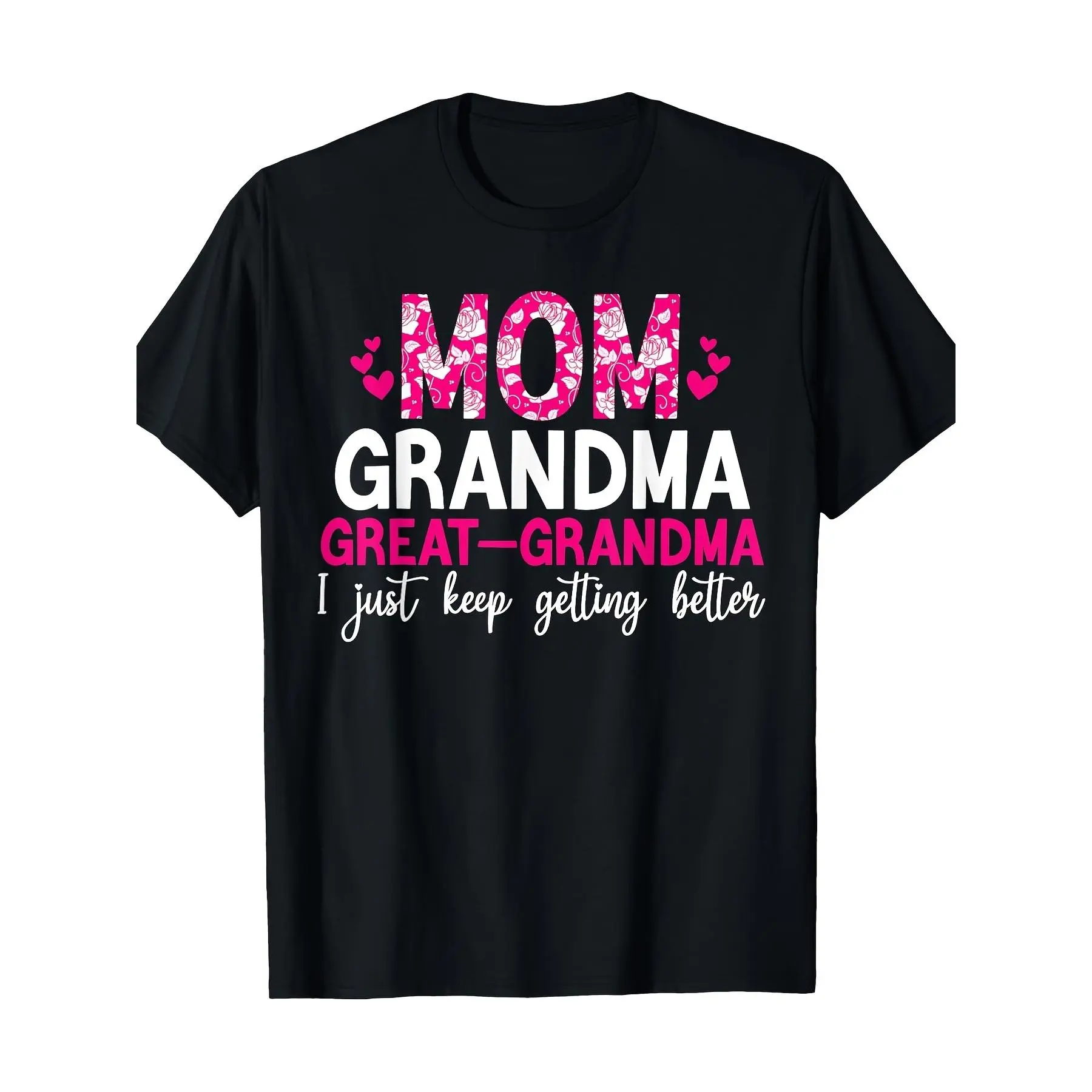 [100% Cotton] 100% CottonMom Grandma Great Grandma New Grandma First Time 2025 T-Shirt T-Shirt T-Shirt