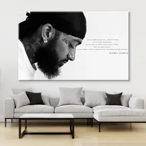 Nipsey Hussle Quotes Wall Art , Famous People , Rap Music Lovers , Mother's Day Gift Idea(Canvas Wrap Frame)wall decor
