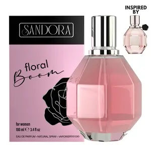 Sandora Fragrances Perfume for Women – Cattleya Orchid, Freesia, Jasmine, Rose – Floral, Elegant, Long-Lasting, Fresh 3.4 oz