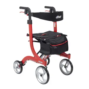 Drive Medical Nitro Aluminum Rollator, Tall Height, 10" Casters