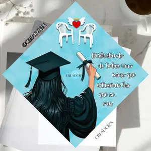 DTMF Design Quote Grad Cap Topper, Debi Tomar Mas Fotos Grad Cap, Memorial Graduation Hat Decor Custom Decorations