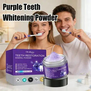 Purple Teeth Whitening Powder | Deep Stain Removal, Gentle Enamel Protection, Gum Friendly Care, Mineral Restoration Support, Daily Teeth Brightening Dental Powder for Fresh Breath & Oral Health, 50g