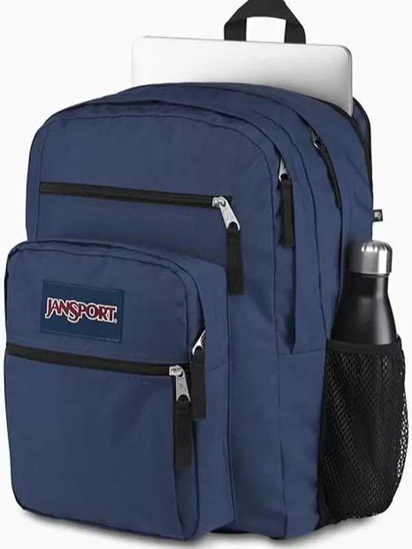 JanSport Big Student Backpack NAVY One Size with Durable Material for Everyday Use