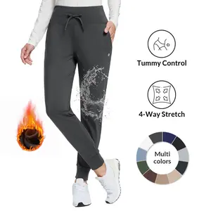 baleaf Women's 28" Fleece Lined Pants Water Resistant Sweatpants High Waisted Thermal Joggers Winter Running Hiking Pockets Lounge Teacher Winter Outdoor
