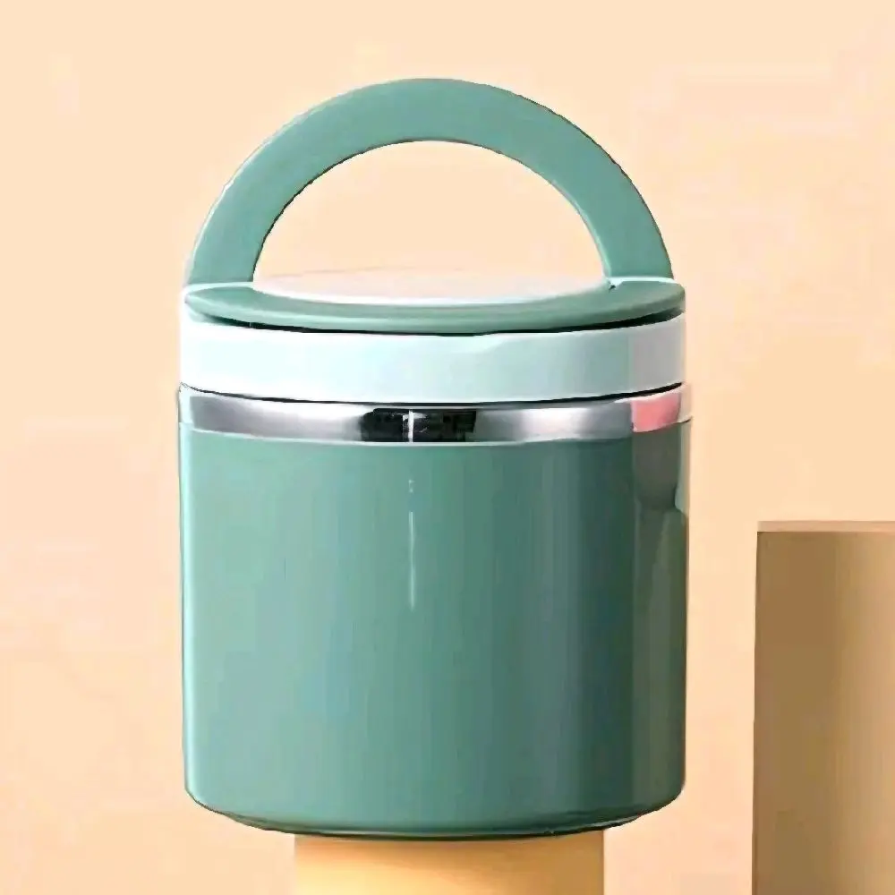 22 oz Leakproof Insulated Lunch Jar with Handle - Leakproof Stackable Design, Heat & Cold Insulation, Pink/Blue/Turquoise, Modern Thermal Container, Portable Bento Box, Ideal Gift & Back to School Essential, Stylish Tableware