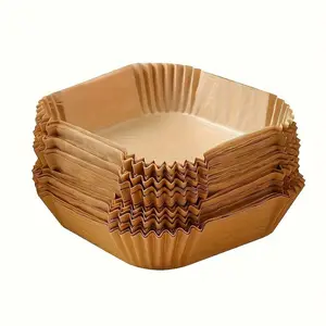Disposable Air Fryer Liner (100pcs), Air Fryer Accessories, Non-stick Baking Paper, Baking Utensils for Baking & Microwave Heating, Easy Cleaning Cooking Supplies