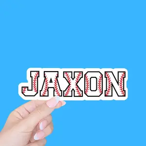 Personalized baseball name sticker, helmet sticker baseball decal, water bottle book Kindle Stickers, Waterproof Laptop Sticker 5