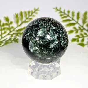 Seraphinite 1.7 Inch Polished Sphere Metallic Flecks