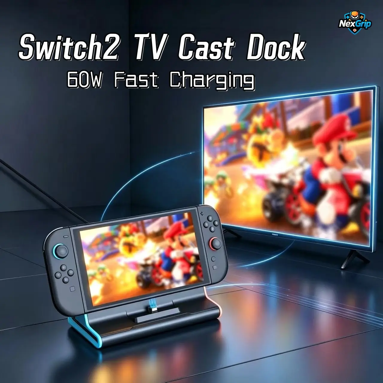 4K 120Hz Portable Cooling Docking Station with 60W PD Fast Charge, New Updated Chip Fully Compatible for Nintendo Switch 2 After System Upgrade, Third-Party Multi-Port HDMI USB Hub