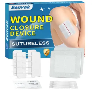 SENVOK ​Extra Large Zip Stitch Wound Closure | 2-Pack Surgical-Grade Butterfly Bandages | Stronger Hold for Painless Laceration Repair & Post-Op Care