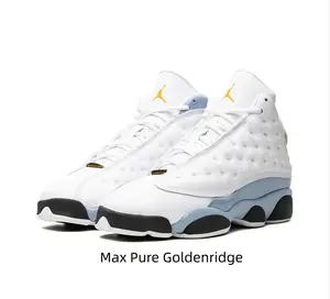 Men's White-Light Blue Retro Basketball Shoes with Signature Cat Eye Detail