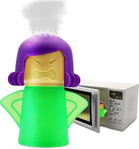 Angry Mama Microwave Oven Steam Cleaner - Reusable & Simple Formula - Just Add Vinegar & Water - Cuts Cleaning Time by Half - Microwave Friendly - Effortless Cleaning Solution