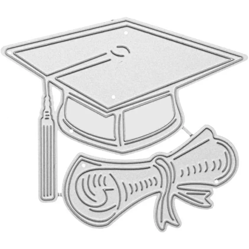 Graduation Cap for Card Making, Congratulations Graduation  Dies Metal Template Molds for DIY Scrapbooking Photo Album Decorative Embossing Paper Dies for Card Making Templated