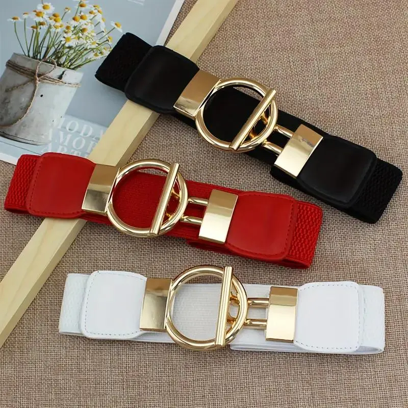 Women's Elegant Minimalist Round Buckle Belt, 3 Counts/set modern buckle belts Trendy Plain Color Belt, Fashion Belt, Casual Dress Belt, Belts for Dresses, Casual Style Belts, Chic All-match Accessories for Daily & Party Decor, Belt with Buckle