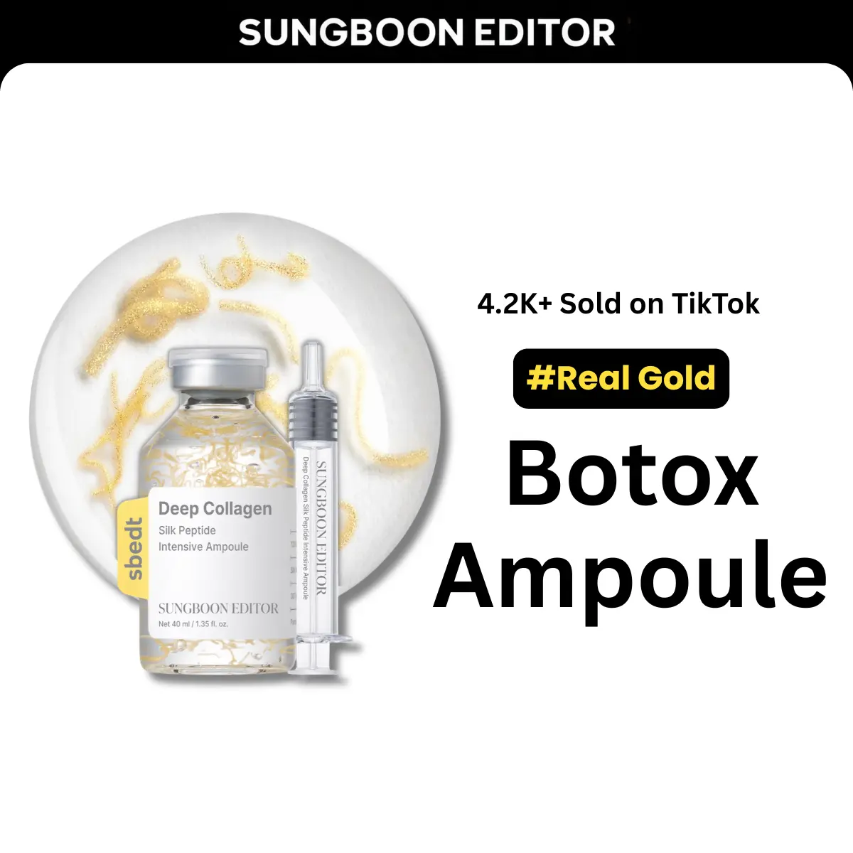 [Sungboon] Silk Lifting Peptide Ampoule | Wrinkle Care | Face-Lift at Home serum with Peptides & Deep Collagen | Plumping, Smooth, Anti aging Korean Skincare mothers day gift ideas (30ml)