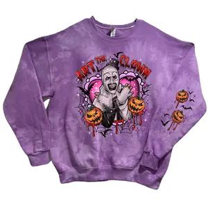 2 Tone Purple Art Clown Crewneck Sweater Soft Sweatshirt