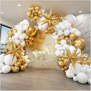 121 Piece Explosion Star Balloon Arch, Wedding Party Decor, Birthday Celebration, Graduation Event, Mall Activity, Balloon Arch Decoration